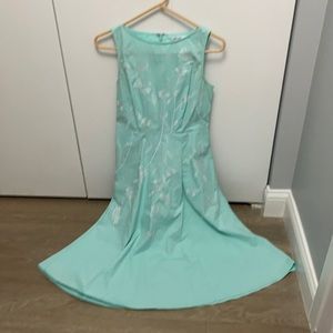 EShakti Small Mint green Fit and Flare Dress